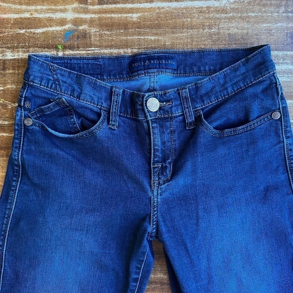Rock and Republic Berlin Skinny Dark Denim Size 6 - Picture 4 of 9
